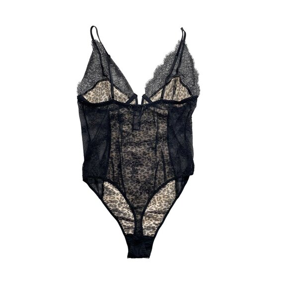 Victorias Secret Leopard Lace Mesh Bodysuit #7039 - Picture 2 of 6